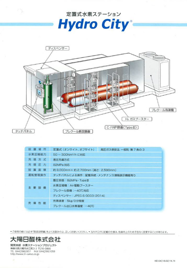 定置式水素ステーション　Hydro City®